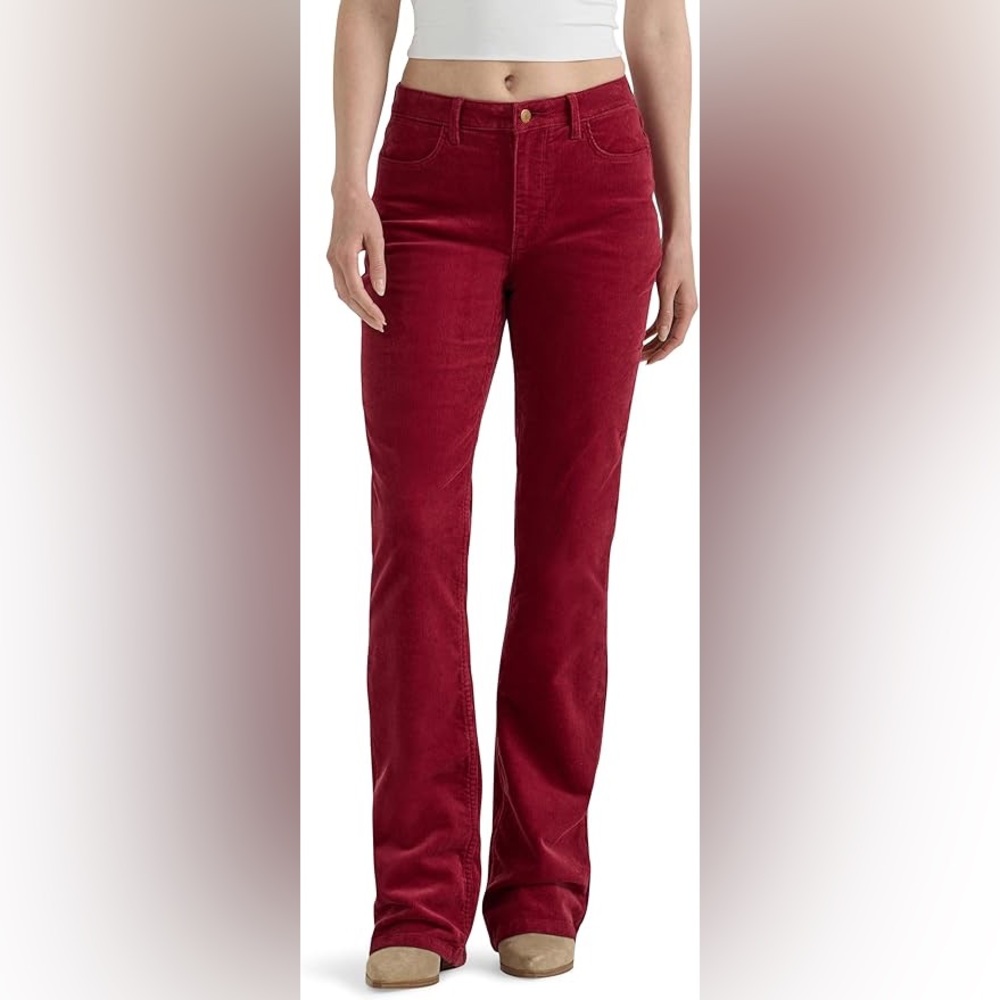 NWT Wrangler Women's High Rise Bold Boot Jean 6/28 In Color Carmine - Picture 2 of 12